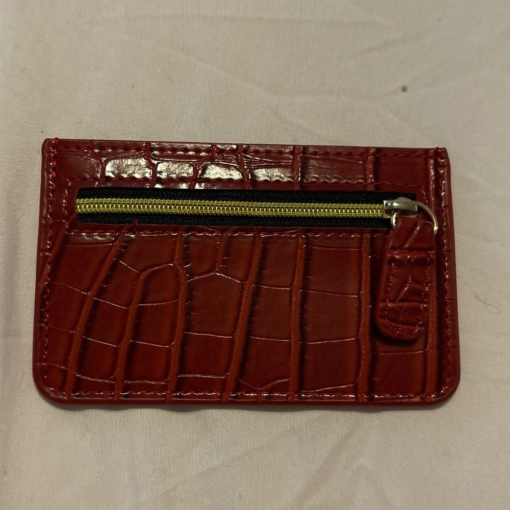 B-Low the Belt Red Croc-Embossed Wallet